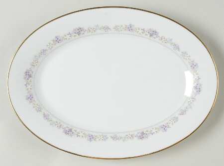 Lilac Time 12" Oval Serving Platter