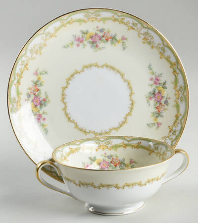 Lolita Footed Cream Soup Bowl & Saucer Set