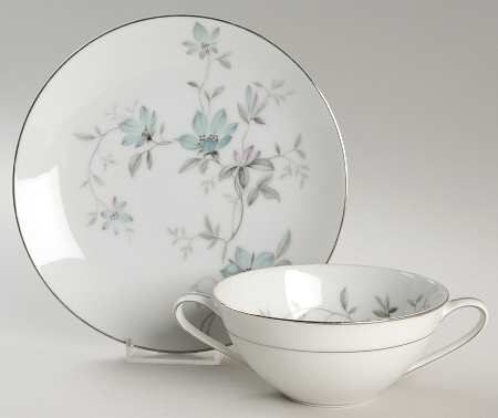 Lorene Flat Cream Soup Bowl & Saucer Set