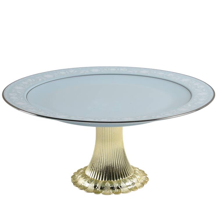 Love Song Cake Stand with 4"-5" Metal Pedestal  Hc