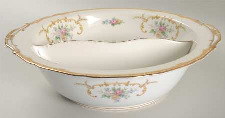 Lotus Round Divided Vegetable Bowl
