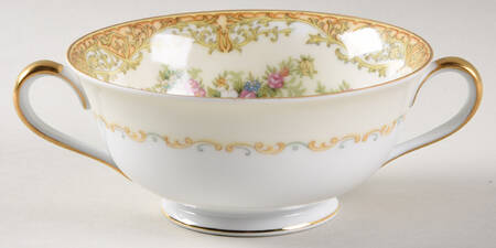 Loyalo Footed Cream Soup Bowl & Saucer Set