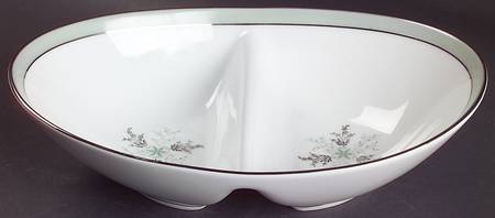 Lucille 10" Oval Divided Vegetable Bowl