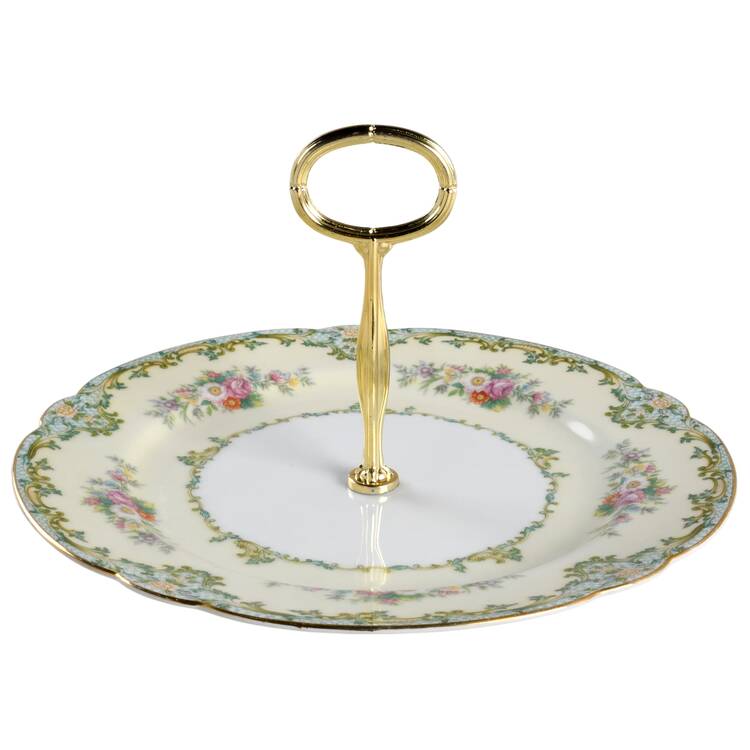 Luxoria Round Serving Plate with Center Handle (Dp) Hc