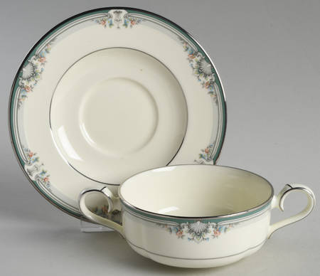 Lyndenwood Flat Cream Soup Bowl & Cup Saucer Set