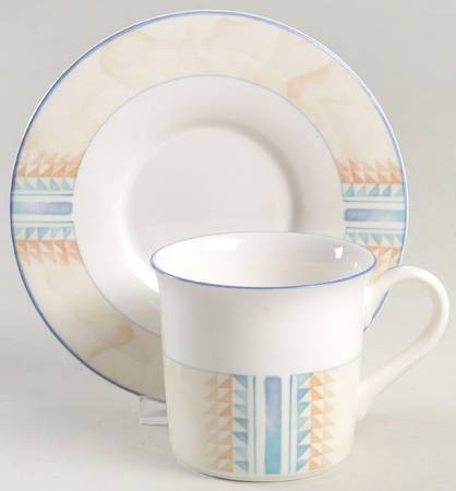 Marble Canyon Flat Cup & Saucer Set