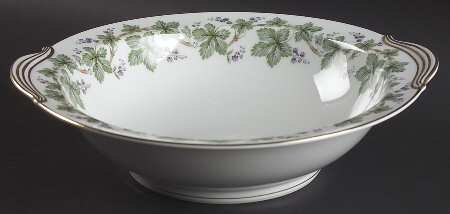 Madera (Gold Trim) 10" Round Vegetable Bowl