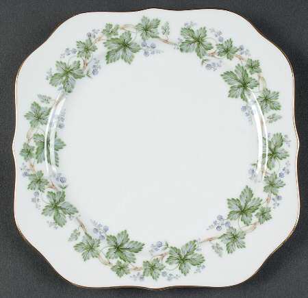 Madera (Gold Trim) Square Salad Plate