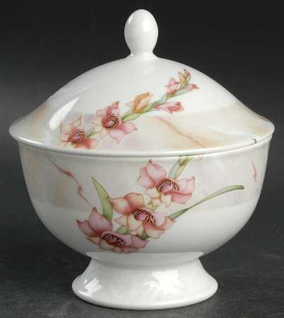 Marble Dawn Sugar Bowl & Lid