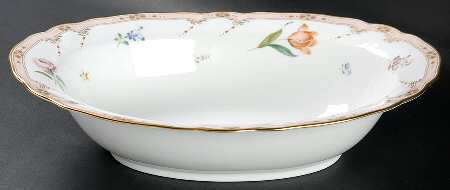 Maison Fleur 10" Oval Vegetable Bowl