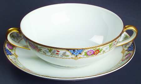 The Magenta Flat Cream Soup Bowl & Saucer Set