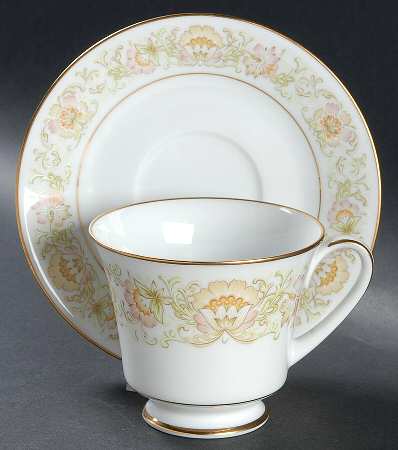 May Garden Footed Cup & Saucer Set