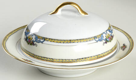 Malvern Round Covered Butter with Strainer