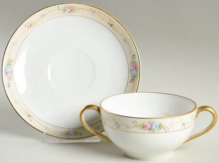 Marguerite Flat Bouillon Cup & Saucer
