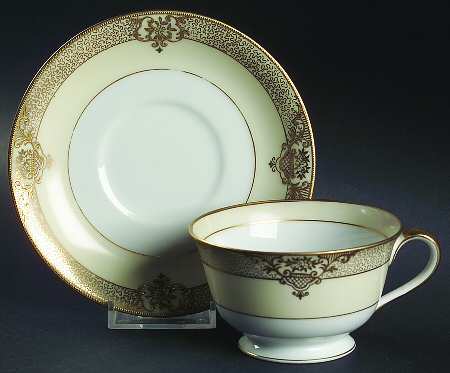Marcisite Footed Cup & Saucer Set