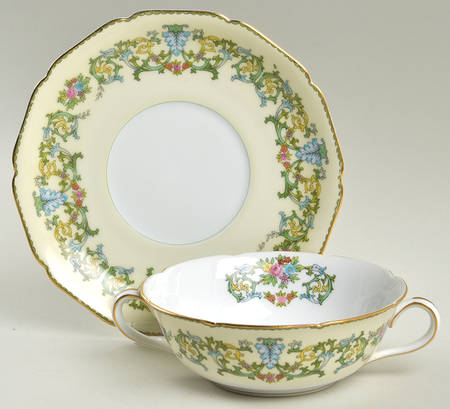 Marcola Flat Cream Soup Bowl & Saucer Set