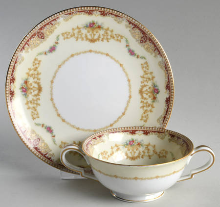 Marengo Footed Cream Soup Bowl & Saucer Set