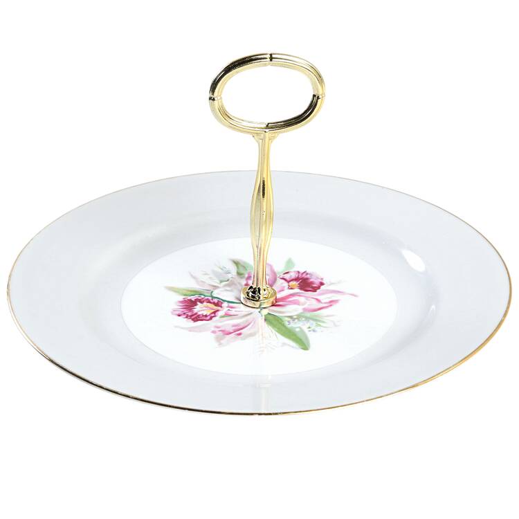 Margarita Round Serving Plate with Center Handle (Dp) Hc