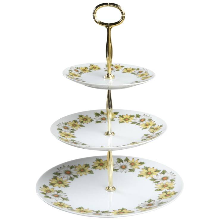 Marguerite 13 7/8"-14 1/4" 3-Tiered Serving Tray(DP,SP,BB) HC