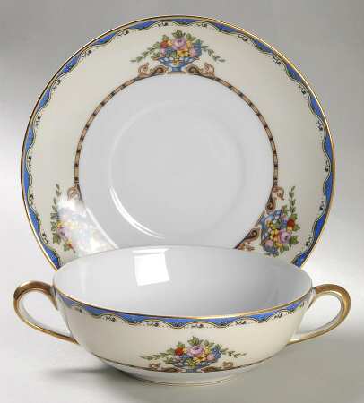 Mariana Flat Cream Soup Bowl & Saucer Set