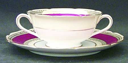 Marie Footed Cream Soup Bowl & Saucer Set