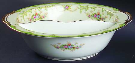 Marlene Green Round Divided Vegetable Bowl