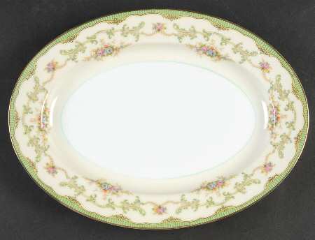 Marlene Green 10" Oval Serving Platter