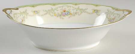 Marlene Green 10" Oval Vegetable Bowl