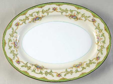 Marlene Green 11" Oval Serving Platter