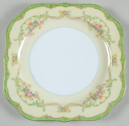 Marlene Green Square Salad Plate