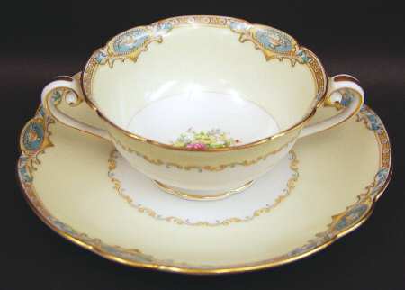 Marvelle Footed Cream Soup Bowl & Saucer Set