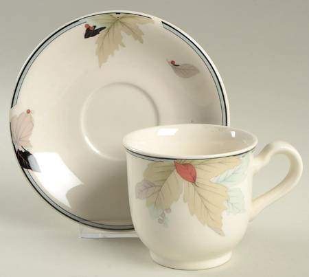 Maple Shade Footed Cup & Saucer Set