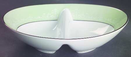 Maureen 10" Oval Divided Vegetable Bowl
