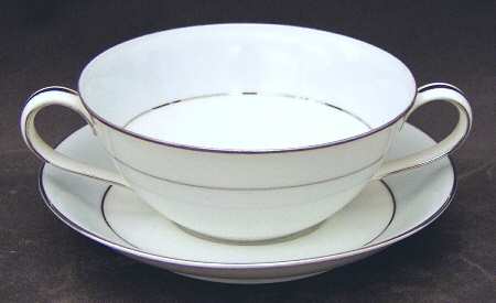 Mavis Flat Cream Soup Bowl & Saucer Set