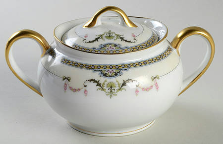 Mayfair (Gold Trim) Sugar Bowl & Lid