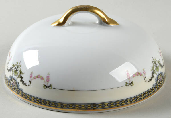 Mayfair (Gold Trim) Lid for Round Butter