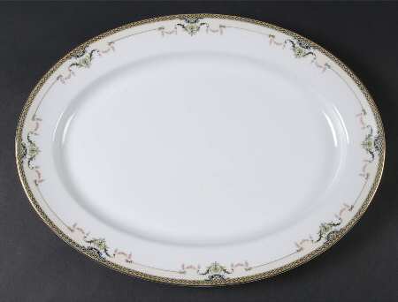 Mayfair (Gold Trim) 16" Oval Serving Platter