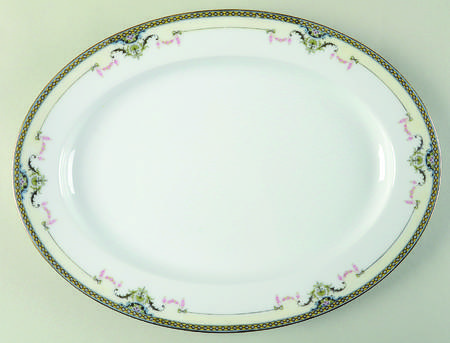 Mayfair (Gold Trim) 13" Oval Serving Platter