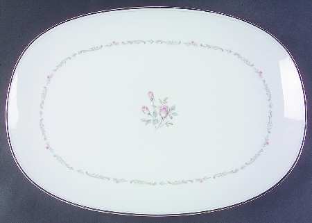 Mayfair (Platinum Trim) 15" Oval Serving Platter
