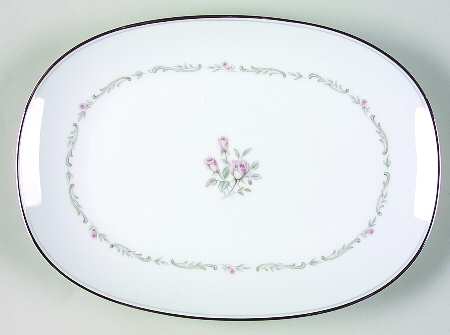 Mayfair (Platinum Trim) 11" Oval Serving Platter