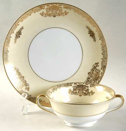 Mayfield Footed Cream Soup Bowl & Saucer Set