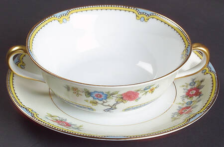 Mayflower Flat Cream Soup Bowl & Saucer Set