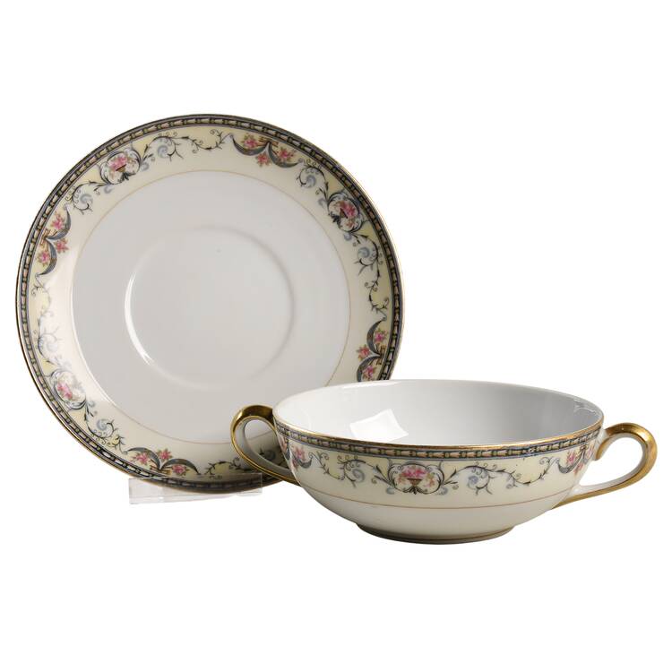 Mayville Flat Cream Soup Bowl & Saucer Set