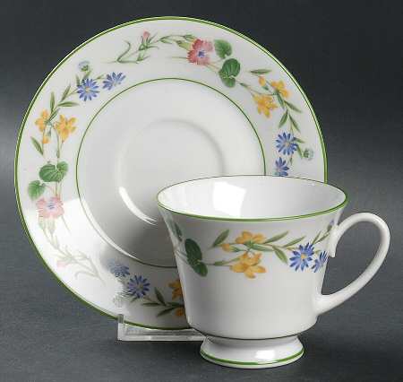 Meadowcrest Footed Cup & Saucer Set