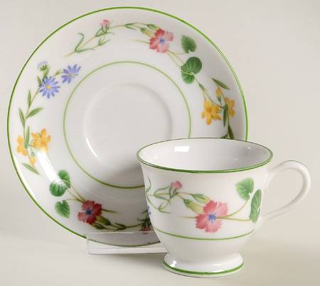 Meadowcrest Footed Demitasse Cup & Saucer Set