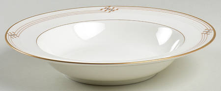 Merina Gold Rim Soup Bowl