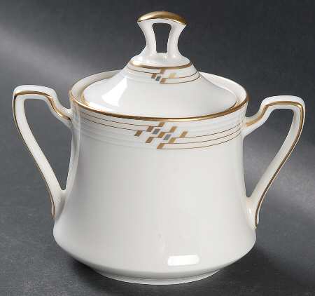 Merina Gold Sugar Bowl & Lid