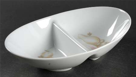 Melanie 10" Oval Divided Vegetable Bowl