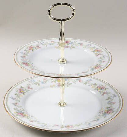 Memory 6 5/8"-10"  2 Tiered Serving Tray (Dp, Sp) HC