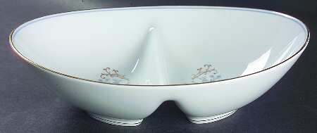 Mentone 10" Oval Divided Vegetable Bowl